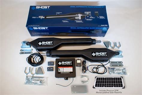 Ghost Controls Tds2xp Heavy Duty Solar Dual Automatic Gate Opener Kit