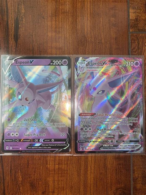 Pokemon Tcg Espeon V 064203 And Espeon Vmax 065203 Evolving Skies