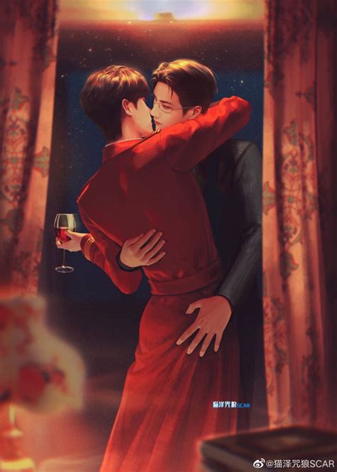 Pin by 𝙱𝚊𝚖𝚋𝚒𝚗𝚘 on WangXiao 满月 Cute gay couples Fan art Gay aesthetic