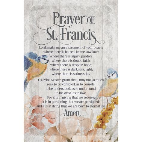 Dexsa Prayer Of St Francis Symbols Of Faith Inspirational Wood Plaque 6