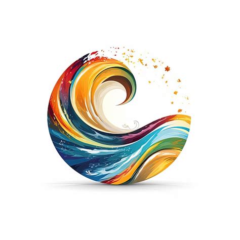 Premium Photo Abstract Colorful Wave On White Background Vector