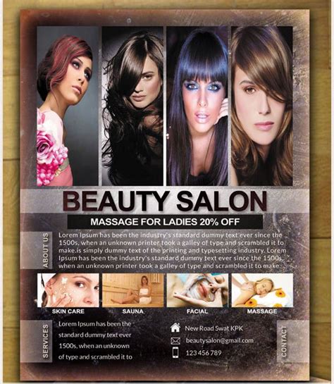 Beauty Salon Flyer Templates Psd Eps Ai Illustrator Pages Publisher