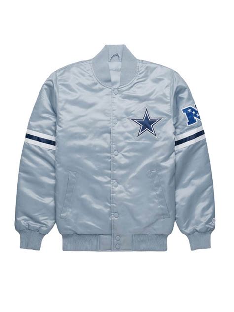 Nfl Dallas Cowboys Grey Bomber Jacket Iconic Jacket