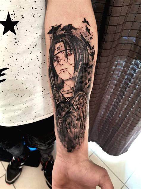 Itachi Uchiha Tattoo Design Tatuagem Do Naruto Tatuagem Atr S Do