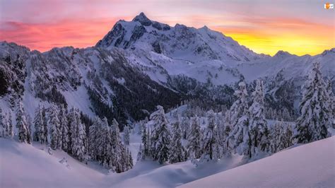 Mount Shuksan Ośnieżone Park Narodowy Północ