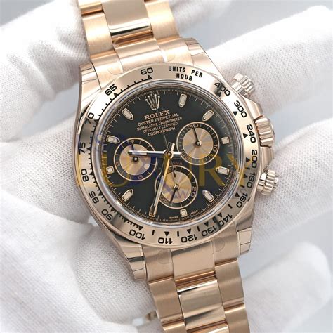 Rolex Everose Gold 116505 0008 Cosmograph Daytona 40mm Black Index Dial