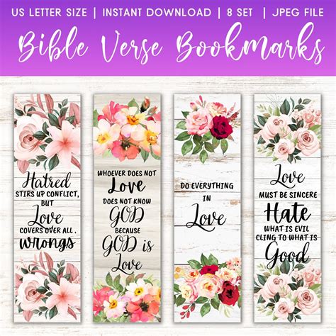 Printable Bookmarks With Bible Verses
