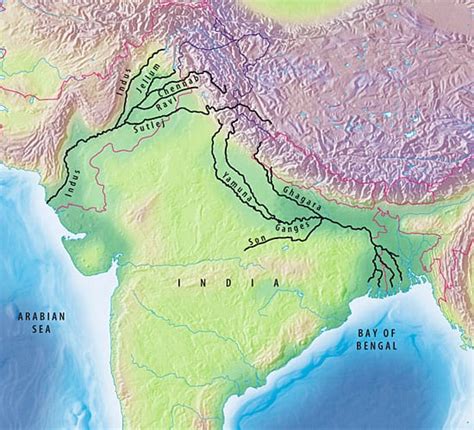 Ganges And Indus River Map