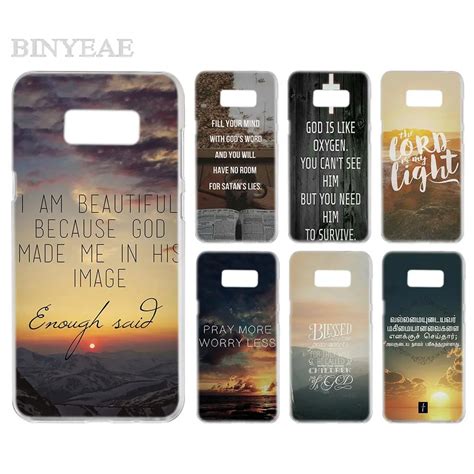 BINYEAE Christian Jesus Bible Verse Transparent Phone Case Cover Cases