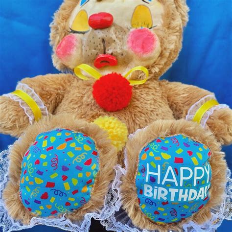 Clay Face Clown Birthday Teddy Bear Art Doll Plush Crybaby Etsy