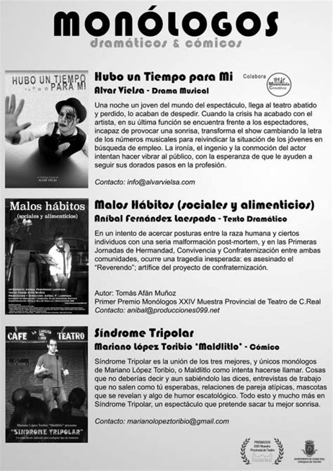 Monólogos Para Todos Los Gustos Comedia Y Drama Este Viernes En El Quijano Miciudadreales