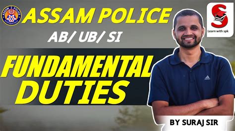 Assam Police Sub Inspector Ab Ub Fundamental Duties By Suraj