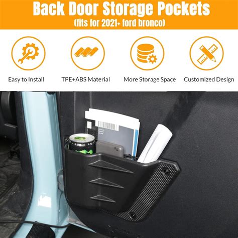 Cartaoo Rear Door Storage Pockets Box Cup Holder Organizer For 2021