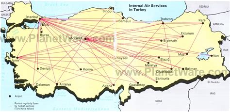 Productos para el hogar por marca: Map of major airports in turkey