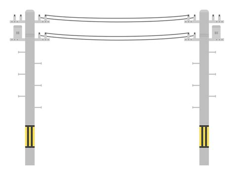 電柱と電線の無料イラスト イラストセンター