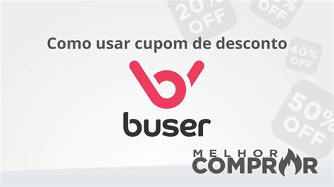 Como Usar Cupom De Desconto Buser YouTube