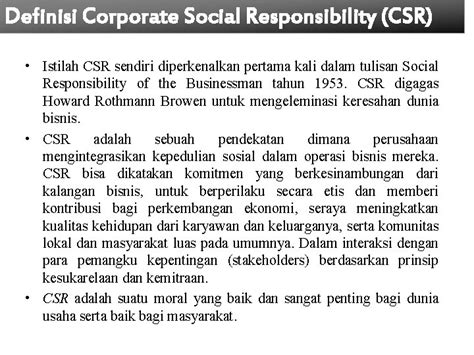 PERTEMUAN VII ETIKA BISNIS DAN CORPORATE SOCIAL RESPONSIBILITY