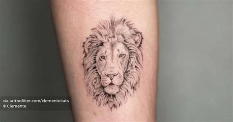 Micro Realistic Lion Portrait Tattoo On The Inner