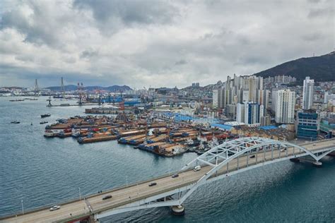 Port Of Busan Largest Harbor In South Korea Editorial Photo Image Of