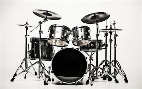 Premium AI Image | Drum Kit Set on a Plain White Surface