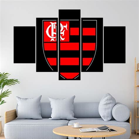 Quadro Time Flamengo Simbolo Grande Mosaico Telas Elo