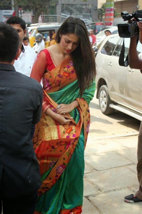 Hot Actress Lakshmi Rai In Green Saree Photos At Shree Niketan Showroom Launch Photos SAREE