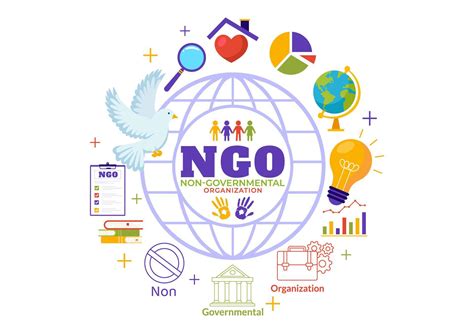ngo   governmental organization vector illustration  serve