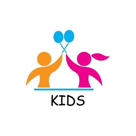 Premium Vector Kids Logo Concept Vector Template