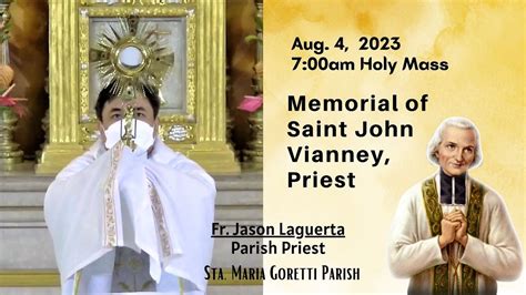 Aug 3 2023 Rosary Novena And Votive Mass In Honor Of Sta Maria