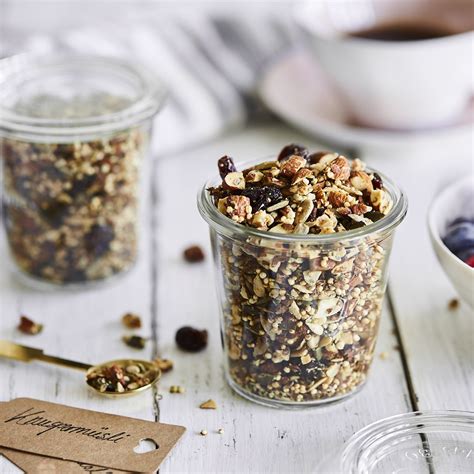 Knuspermüsli mit Nüssen und Zimt Rezept Knusper müsli Knuspermüsli