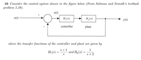 Solved Consider The Control System Shown In The Figure Chegg