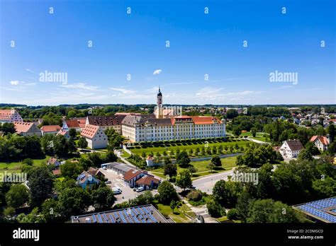 Aerial View Imperial Abbey Ochsenhausen Monastery With St George