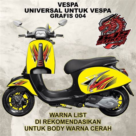 Jual Cod Stiker Transparan Vespa Striping Transparan Decal Stiker