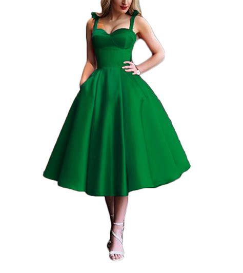 Tutu Vivi Satin Tea Length Prom Dresses Short Homecoming Dresses