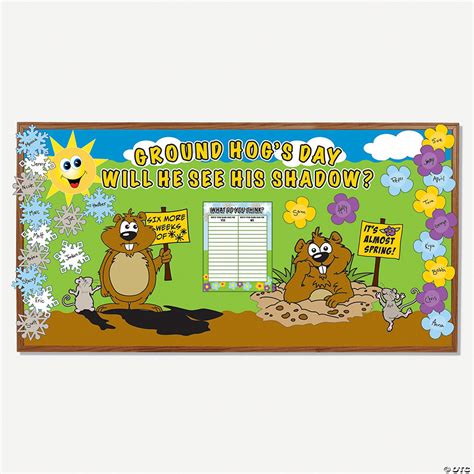 150 Pc Groundhog Day Bulletin Board Set Discontinued