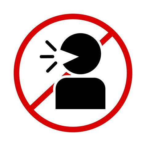 No Talking Sign No Speaking Vector 34371055 Vector Art At Vecteezy