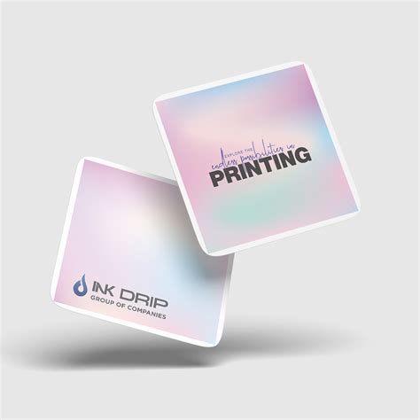 Square Stickers Ink Drip