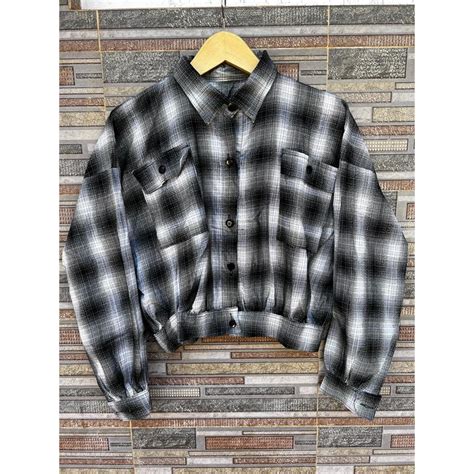 Jual ALUNA TARTAN JACKET JAKET TARTAN KOTAK KOTAK FLANEL BUSAN JAKET