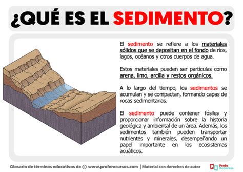 Qué es el Sedimento Definición de Sedimento