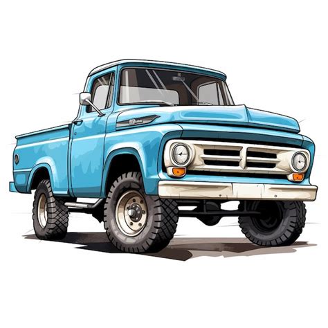 Premium AI Image Classic Pickup Illustration Timeless Elegance