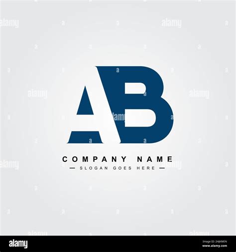 Logotipo De Minimal Business Para El Alfabeto Ab Carta Inicial A Y B