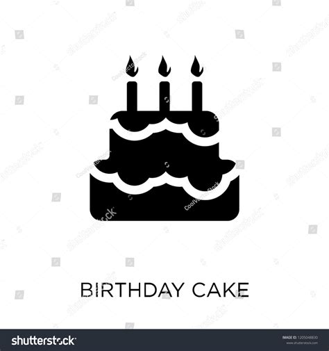 Birthday Cake Icon Birthday Cake Symbol Stock Vector (Royalty Free ...