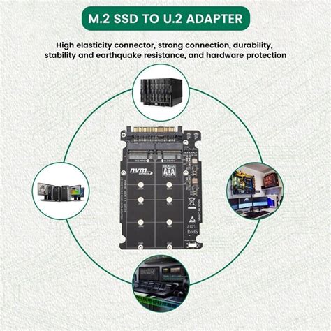 M 2 SSD Zu U 2 Adapter 2In1 M 2 NVMe Und SATA Bus NGFF SSD Zu PCI E U 2