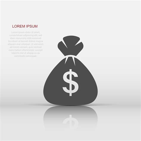 Premium Vector Money Bag Icon In Flat Style Moneybag Vector