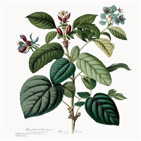 Premium Ai Image Illustration Of Botanical Argument White Background