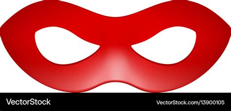 Eye mask in red design Royalty Free Vector Image