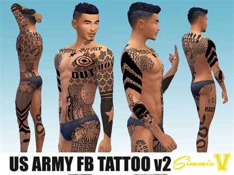 The Sims Resource Simmiev Us Army Fb Tattoo