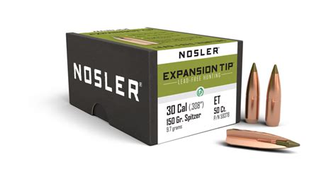 Купить Пуля Nosler Expansion Tip 30 Cal 308 Spitzer 150 Gr 50 шт N59378 в интернет магазине