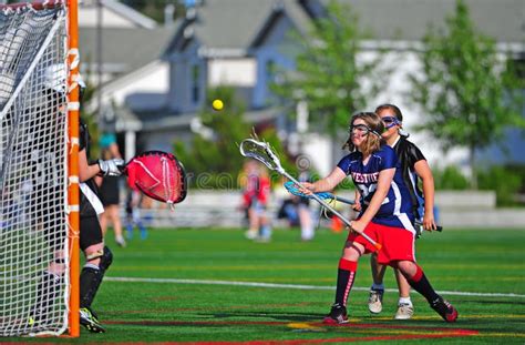 Lacrosse Youth Girls Goalie Editorial Stock Photo - Image of posing, uniform: 19772073