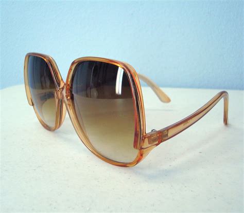 Vintage Sunglasses 1980s Big Frame Tortoise Sun Glasses Etsy